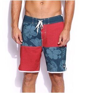 Quiksilver Men Blue & Red Printed Board Shorts 31
